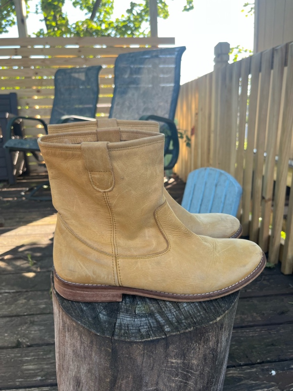 MTNG Original | Morgana Valle Moka Leather Ankle Boots in Tan Size 38/7-7.5
